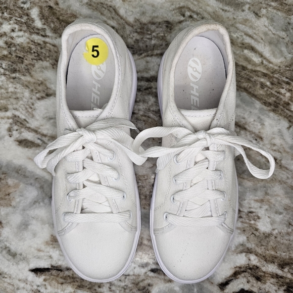 Heelys White Canvas Skate Shoes Size 5 - Picture 4 of 10